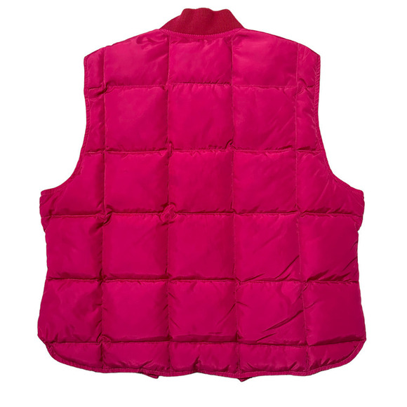 Vintage 1980's Eddie Bower Pink Down Puffer Vest Woman's Large - Picture 2 of 7